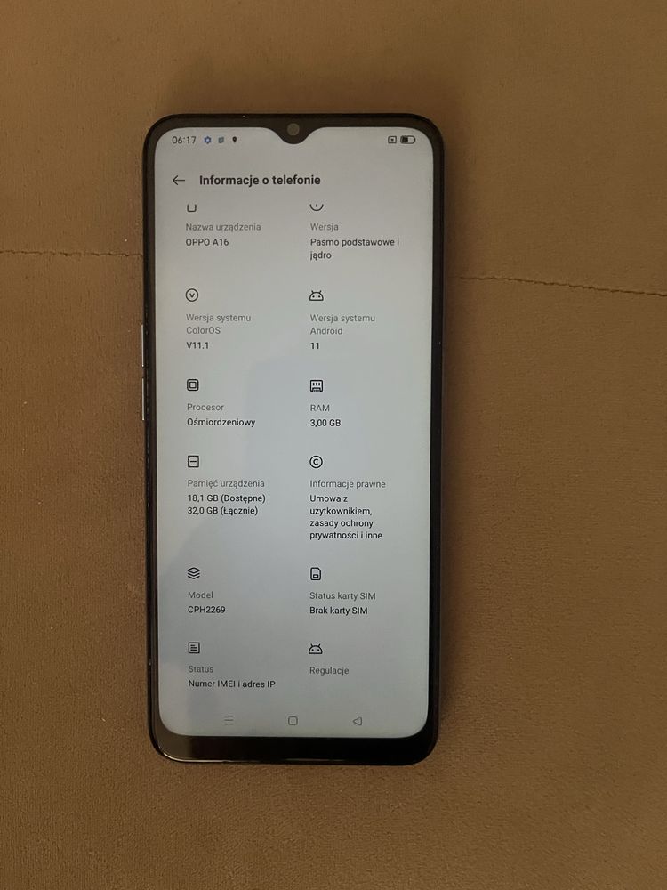 Smarfon oppo a 16