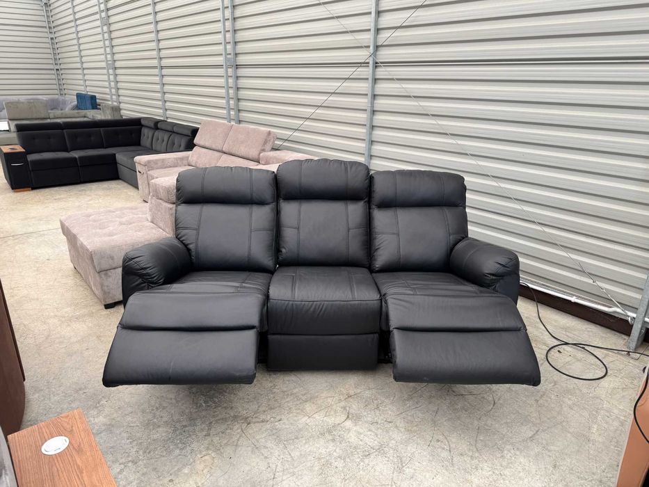 Sofa Monaco 3 osobowa z relaxami skóra naturalna dostępna od ręki