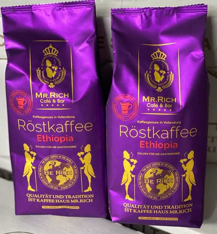 Кофе в зернах МR.Rich Ethiopia (Эфиопия, Йоргачев) 500гр.Германия.