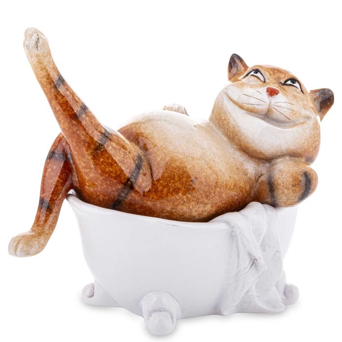 Kot Kotek w wannie figurka dekoracyjna 169705