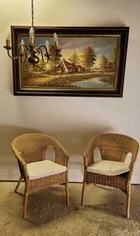 Fotele ratanowe vintage