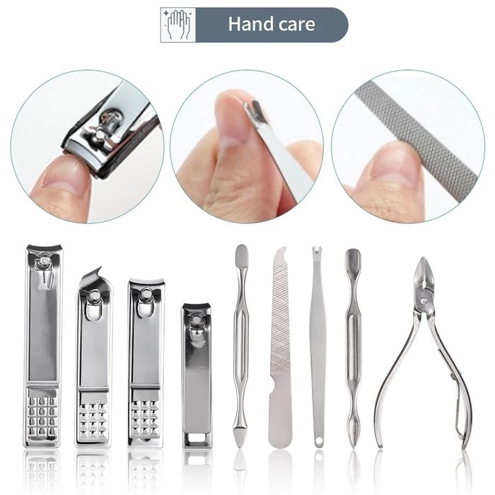 Zestaw do manicure pedicure profesjonalny 26 narzędzi ze stali 24h