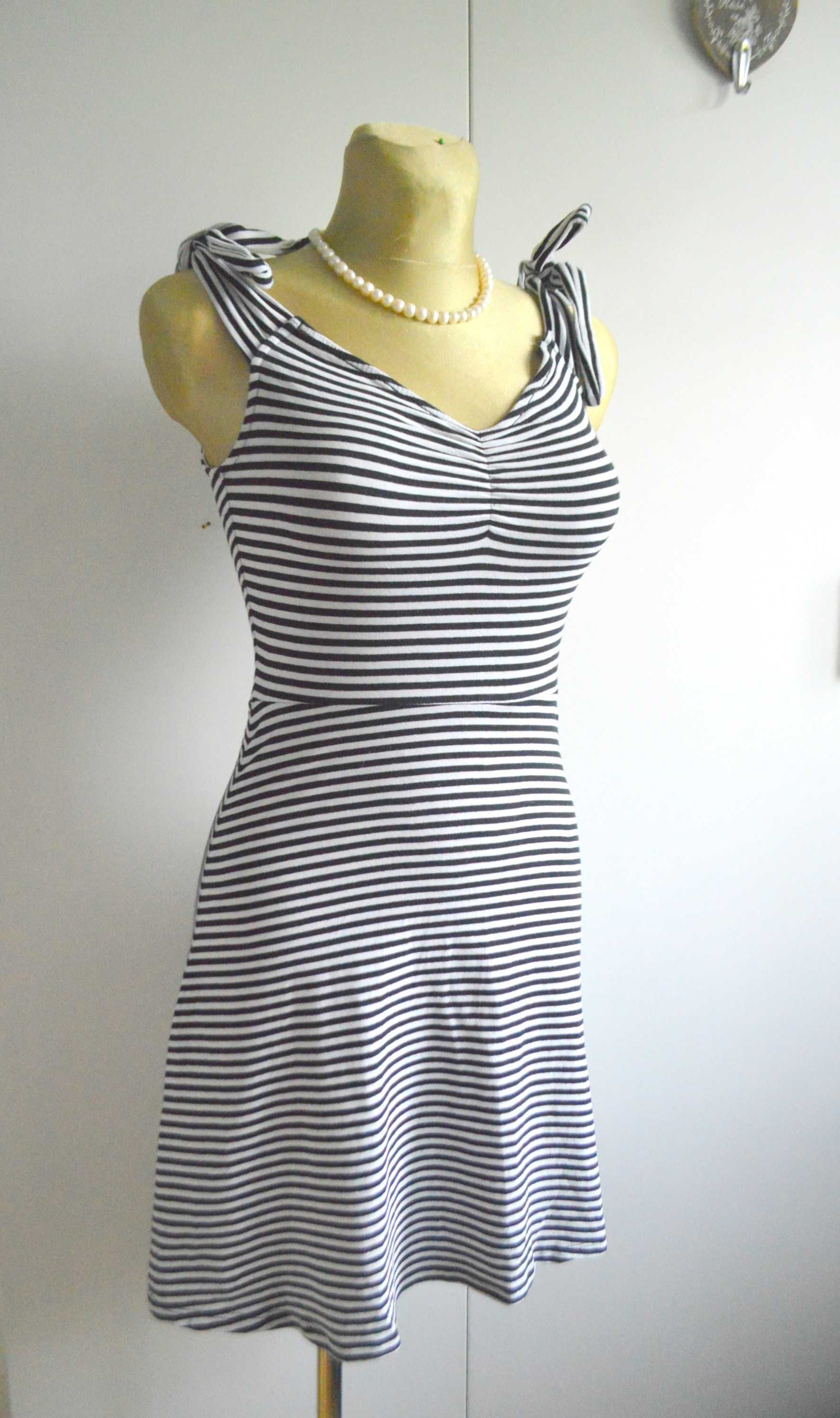 Tally Weijl sukienka bawełna S/M minimalizm paski