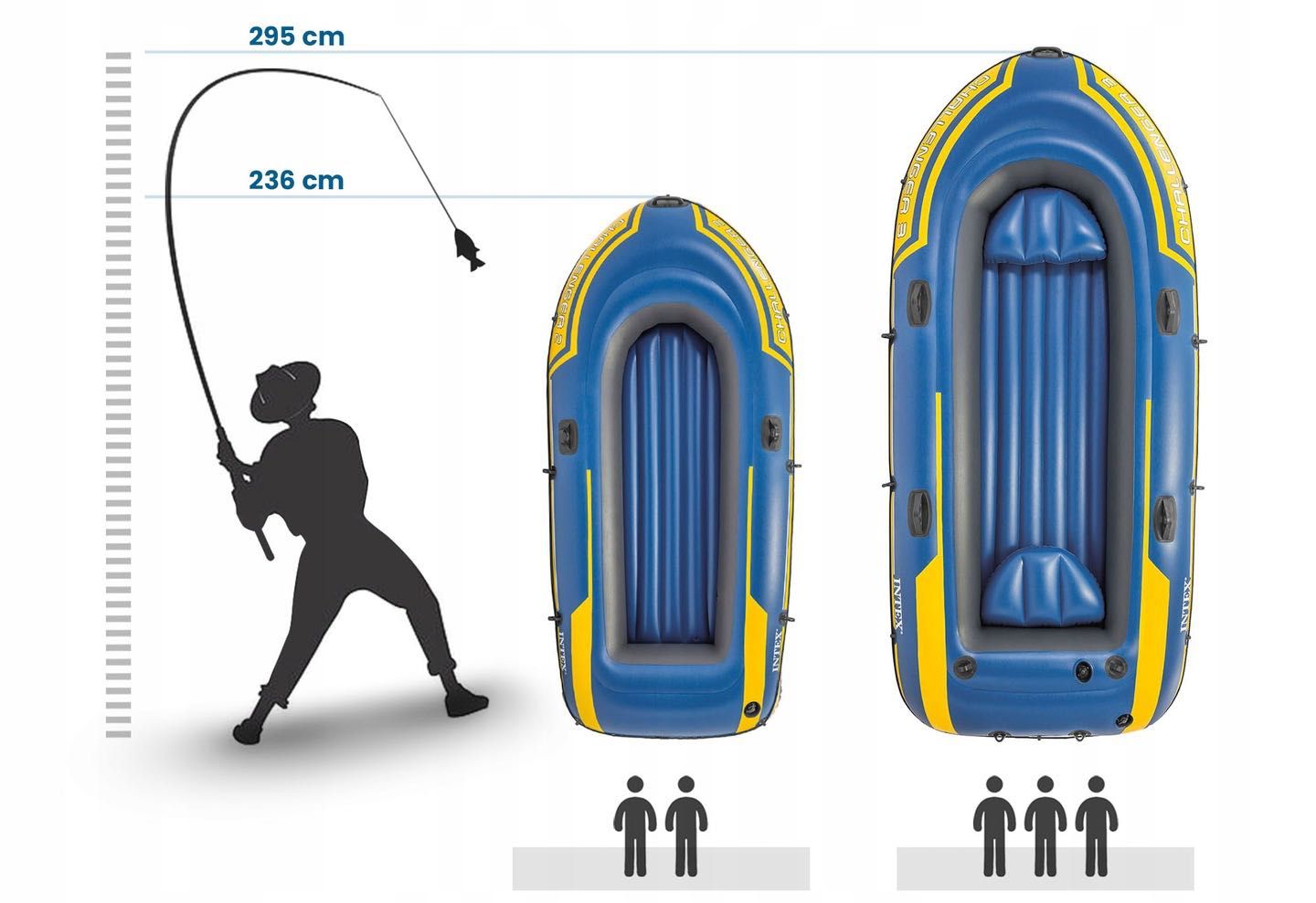 Ponton Intex 68370 Challenger 3 Set 295 cm