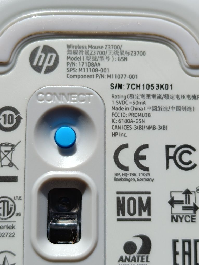 Rato HP wireless Z3700 usado.