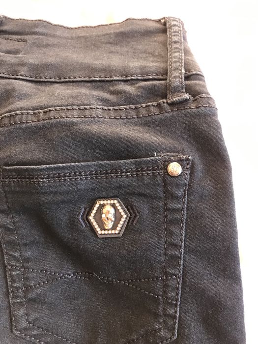 Spodnie damskie, jeansy z wyższym stanem Philipp Plein