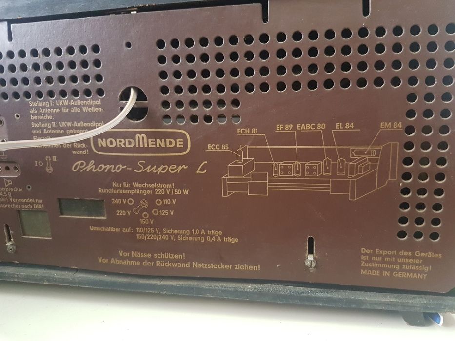 Rádio-Giradiscos Nordmende PhonoSuper L 1958