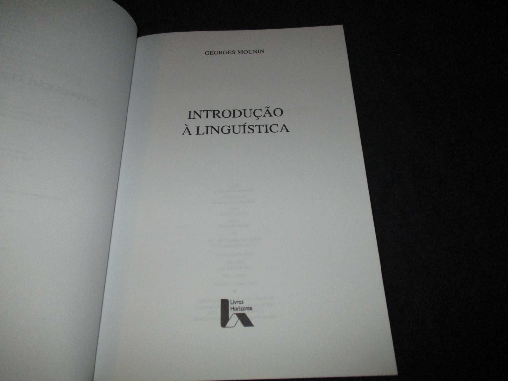 Livro Introdução à Linguística Georges Mounin Livros Horizonte