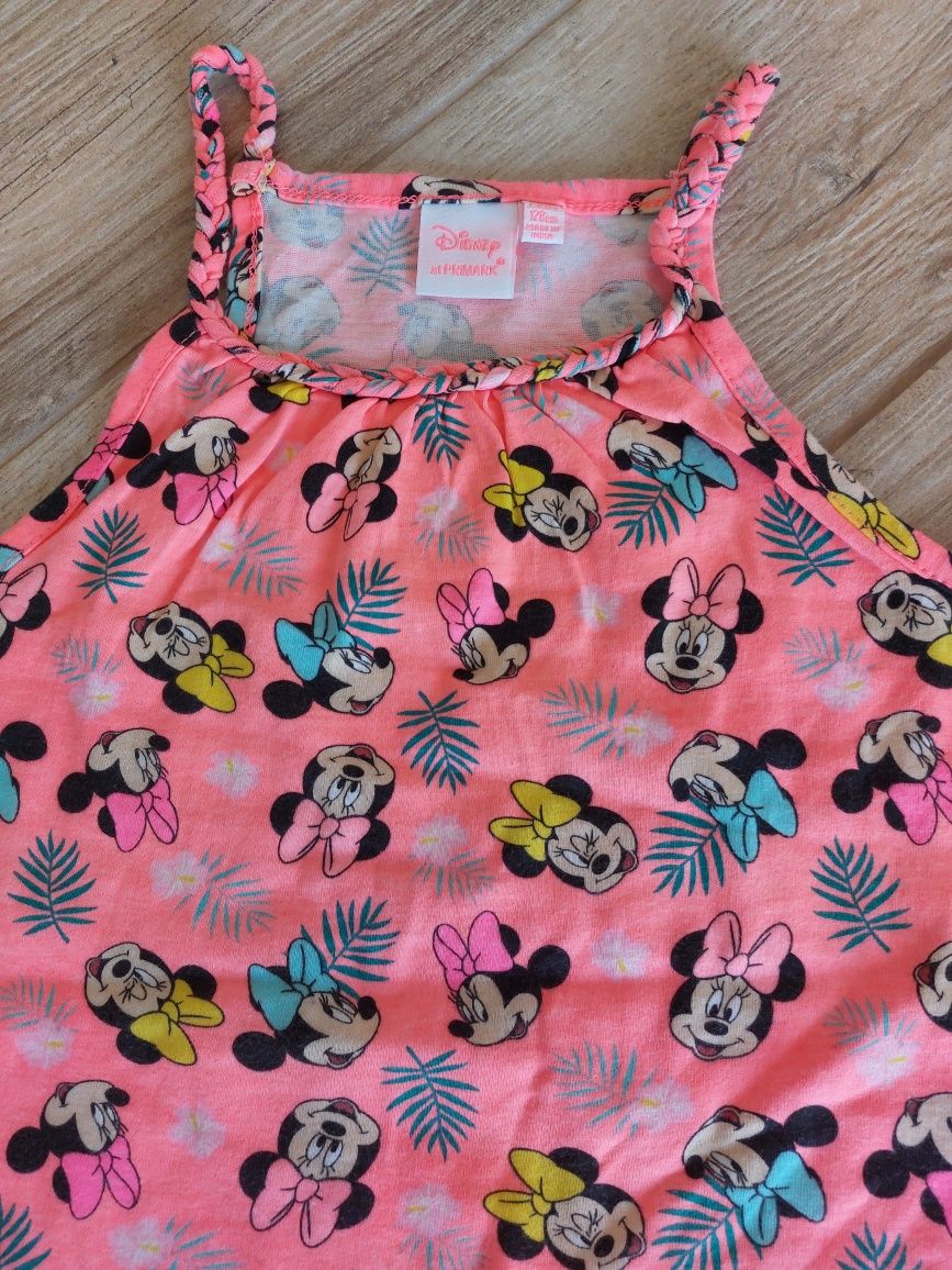 Disney Primark, jak nowy zestaw 3 szt - bluzeczki i spódniczka r.128