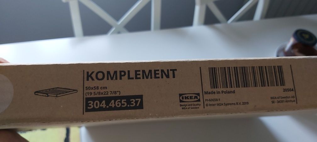 Wysuwany wieszak na spodnie biały KOMPLEMENT Pax Ikea