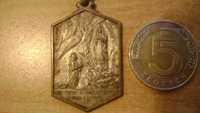 Starocie z PRL - Dewocjonalia = Medalik srebrzony przedwojenny UNIKAT