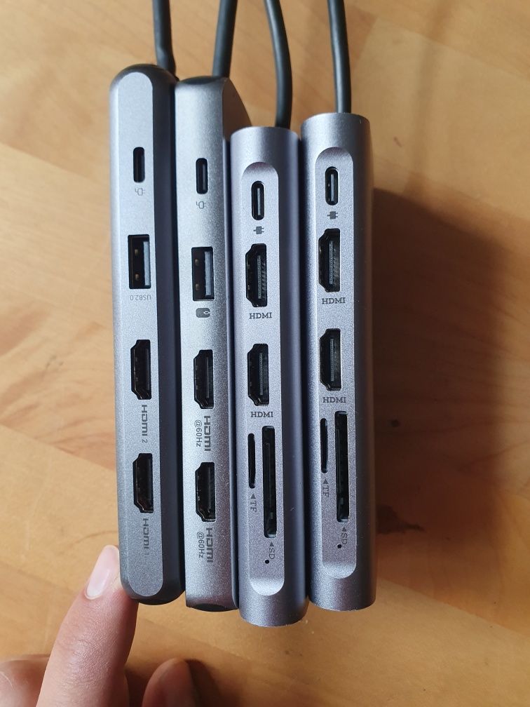HUB USB-C stacja dokująca HDMI, Ethernet, SD