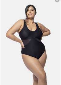 Czarny modelujący kostium kąpielowy Dorina