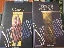 Livros "A Caverna" e "Memorial do Convento" de José Saramago