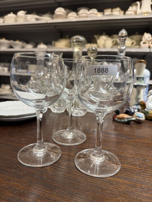 3 sztuki kieliszki do wina na nodze kieliszek szklany szklanka 1888