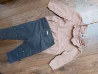 Zestaw spodnie H&M body z kolnierzykiem reserved rozmiar 74