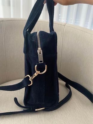 Mala a tiracolo mini tote bag UTERQUE em azul marinho