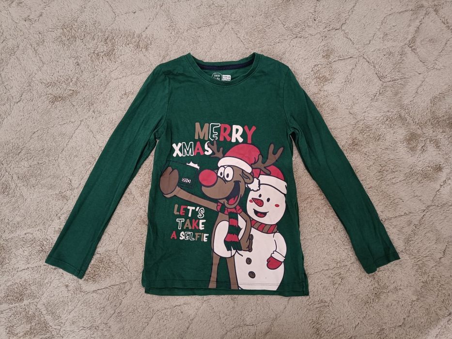 Bluzka świąteczna zielona
