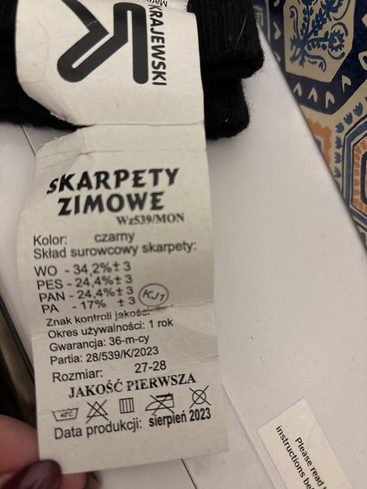 Skarpety męskie zimowe