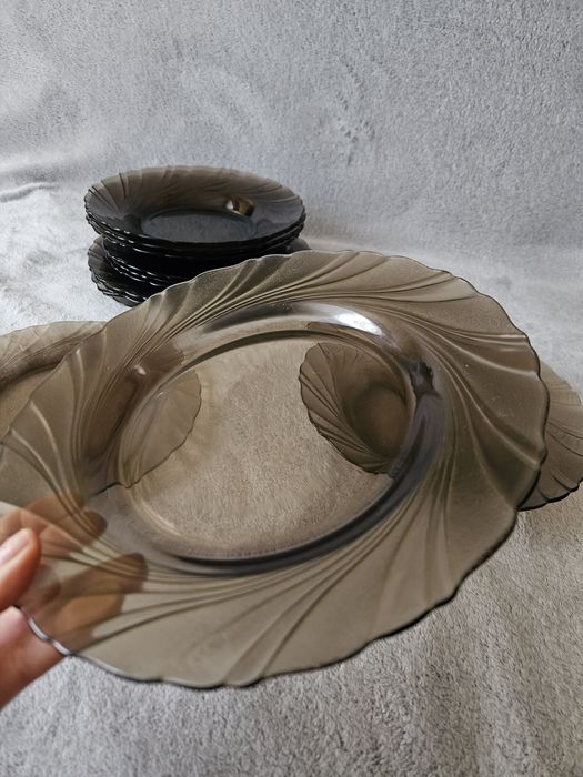 Duralex zestaw obiadowy talerze płytkie i głębokie