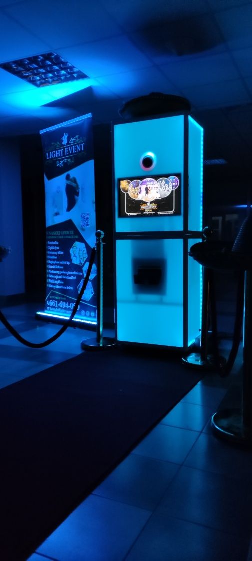 Ciężki dym, wiatraki iskier, wodospad, napis miłość, fotobudka 360