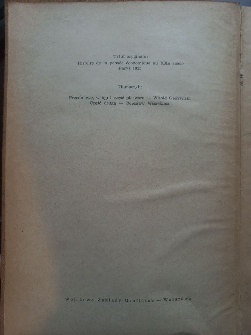 Historia Myśli Ekonomicznej XX wieku Emile James