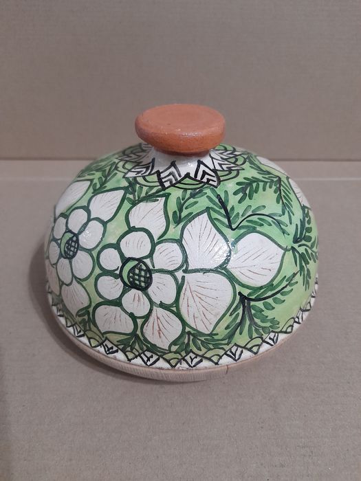 Queijeira artesanal barro pintado