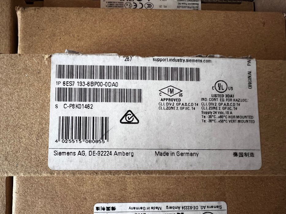 Podstawki Siemens 6ES7 193-6BP00-0DA0