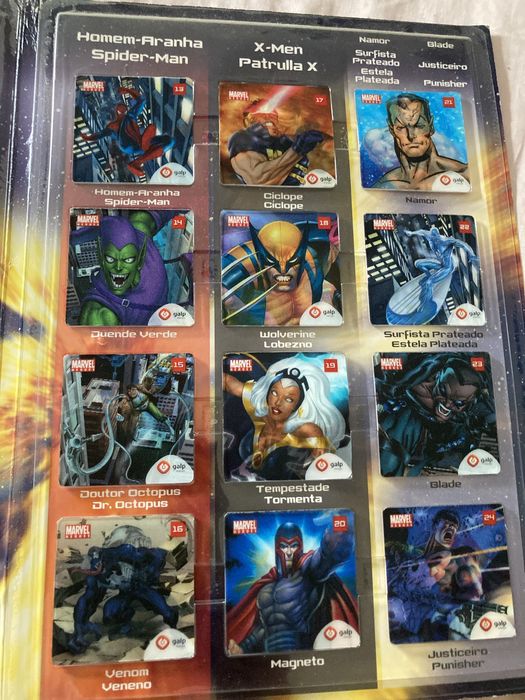 Tazos  holograficos  herois Marvel (Galp)
