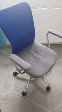 Krzesło do biurka szaro niebieskie