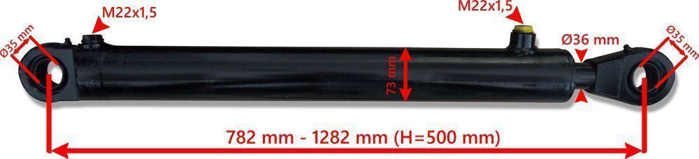 SIŁOWNIK Hydrauliczny CJ2F 63x36 SKOK 500 L= 782mm [3846]