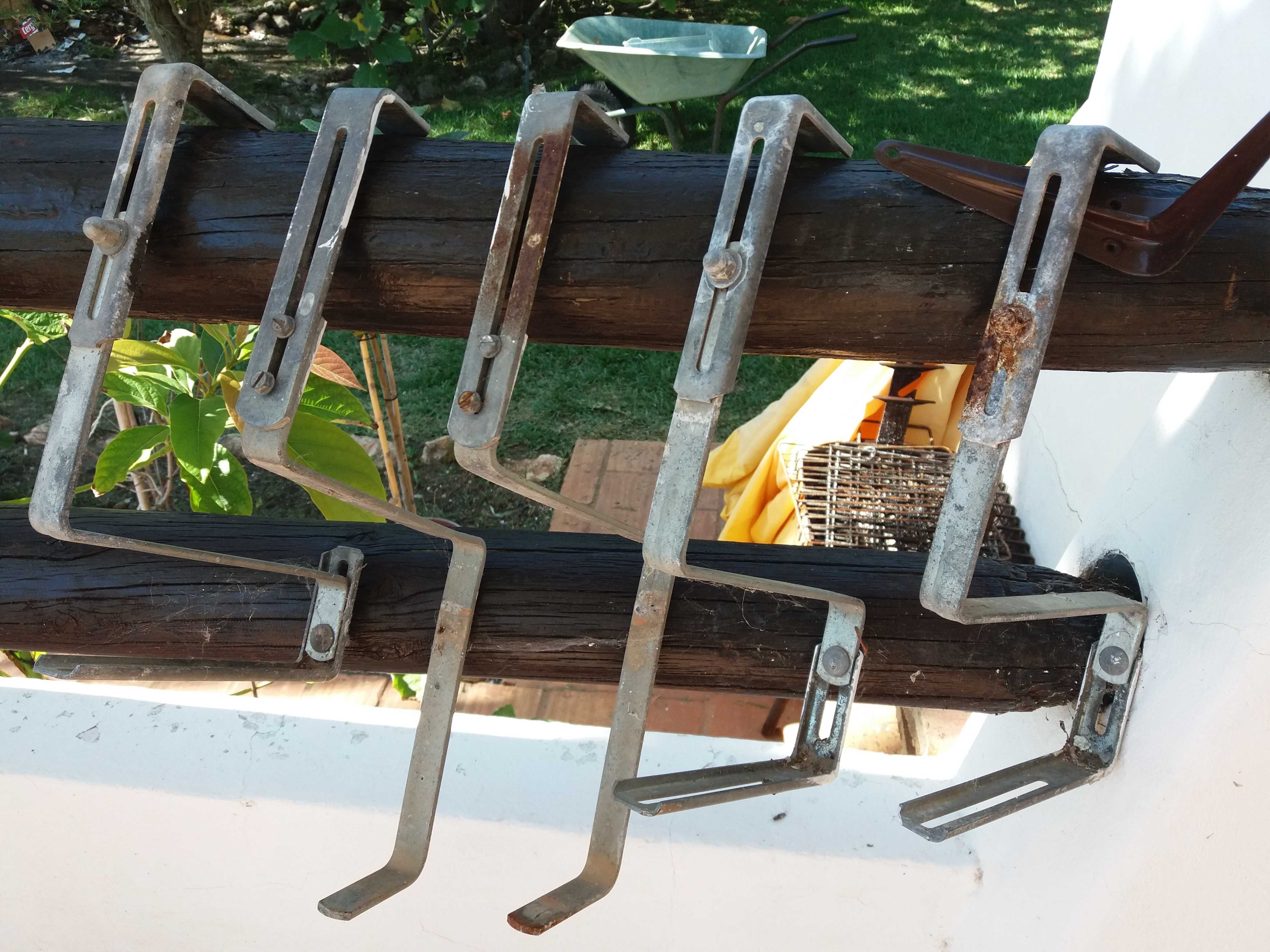 balança de gancho suportes em ferro e cimento plantas