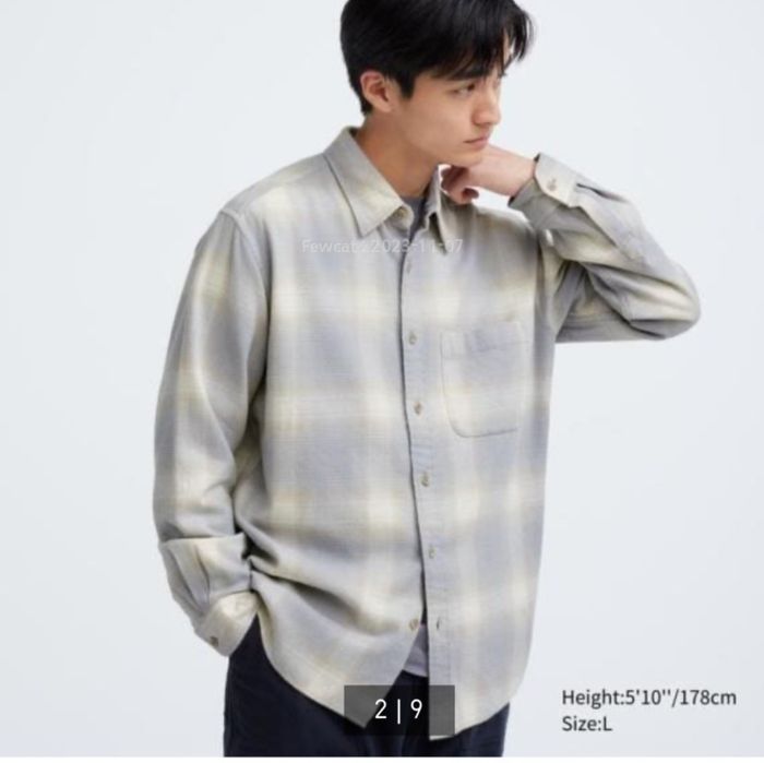 Uniqlo сорочка фланелева р.М