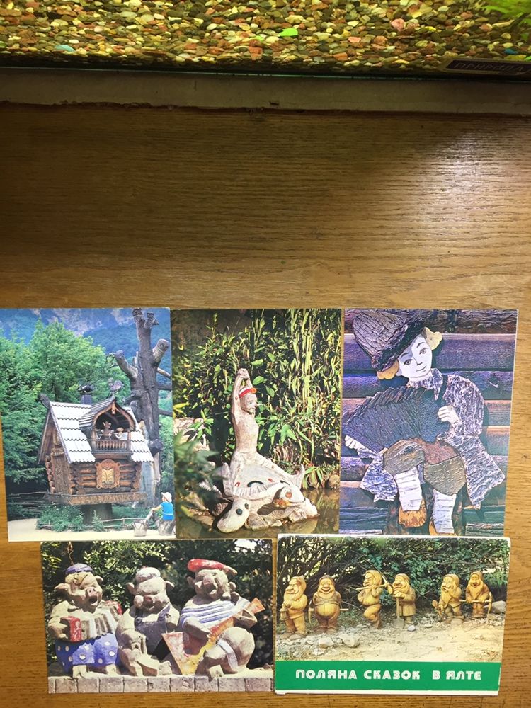 Сказки Пушкина на открытках