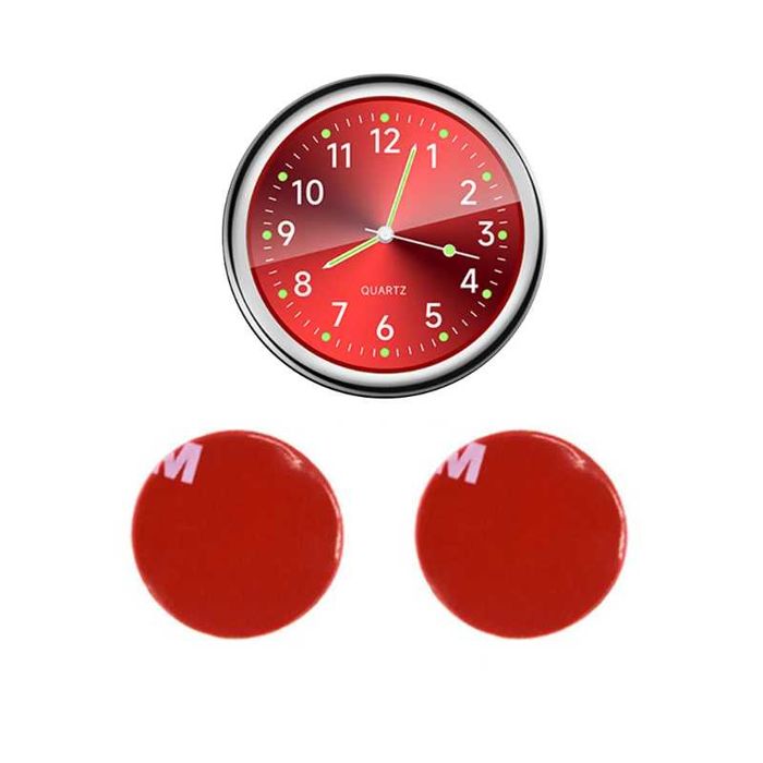 Zegarek Samochodowy Dekoracyjny QUARTZ Analog Czerwony Red PL