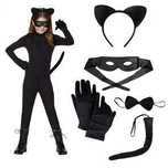 kostium catwoman kota uszy ogon rękawiczki maska