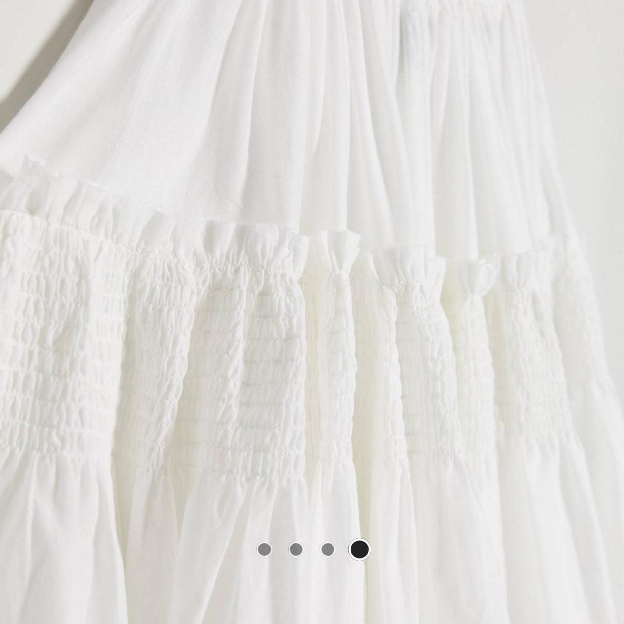 Biała Sukienka MIDI na lato bawełna