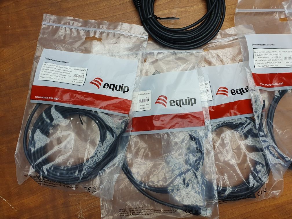 Varios cabos cat6 de rede/rj45 - EQUIP