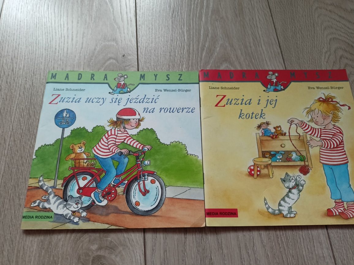 Zuzia uczy się jeździć na rowerze oraz Zuzia i jej kotek