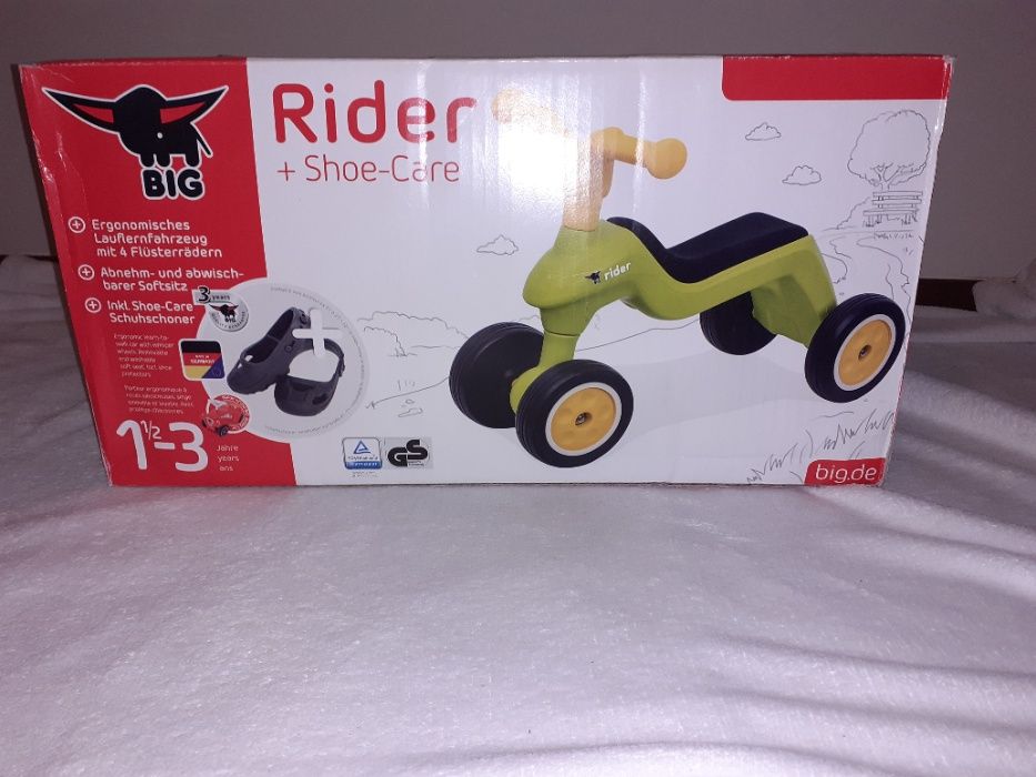 Big Jeździk Rowerek Biegowy Ciche Koła Runbike Zielony