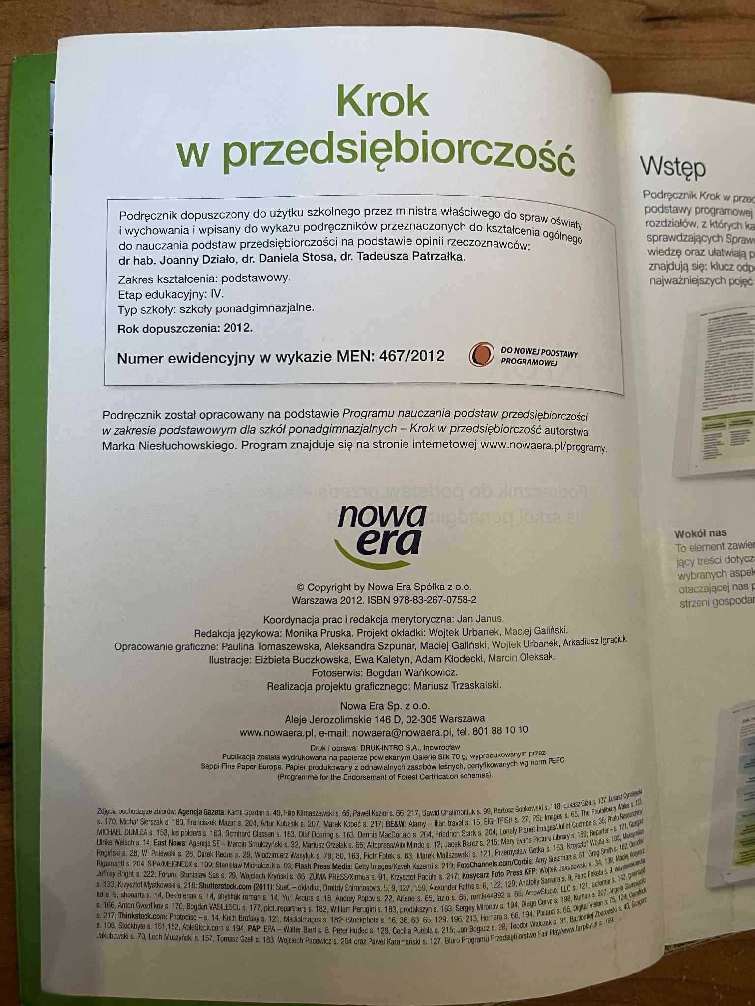 Krok w przedsiębiorczość   , Liceum , technikum