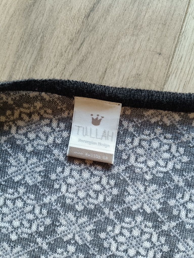 Kardigan sweter wełniany 100% wełna merino Tullah rozmiar 38