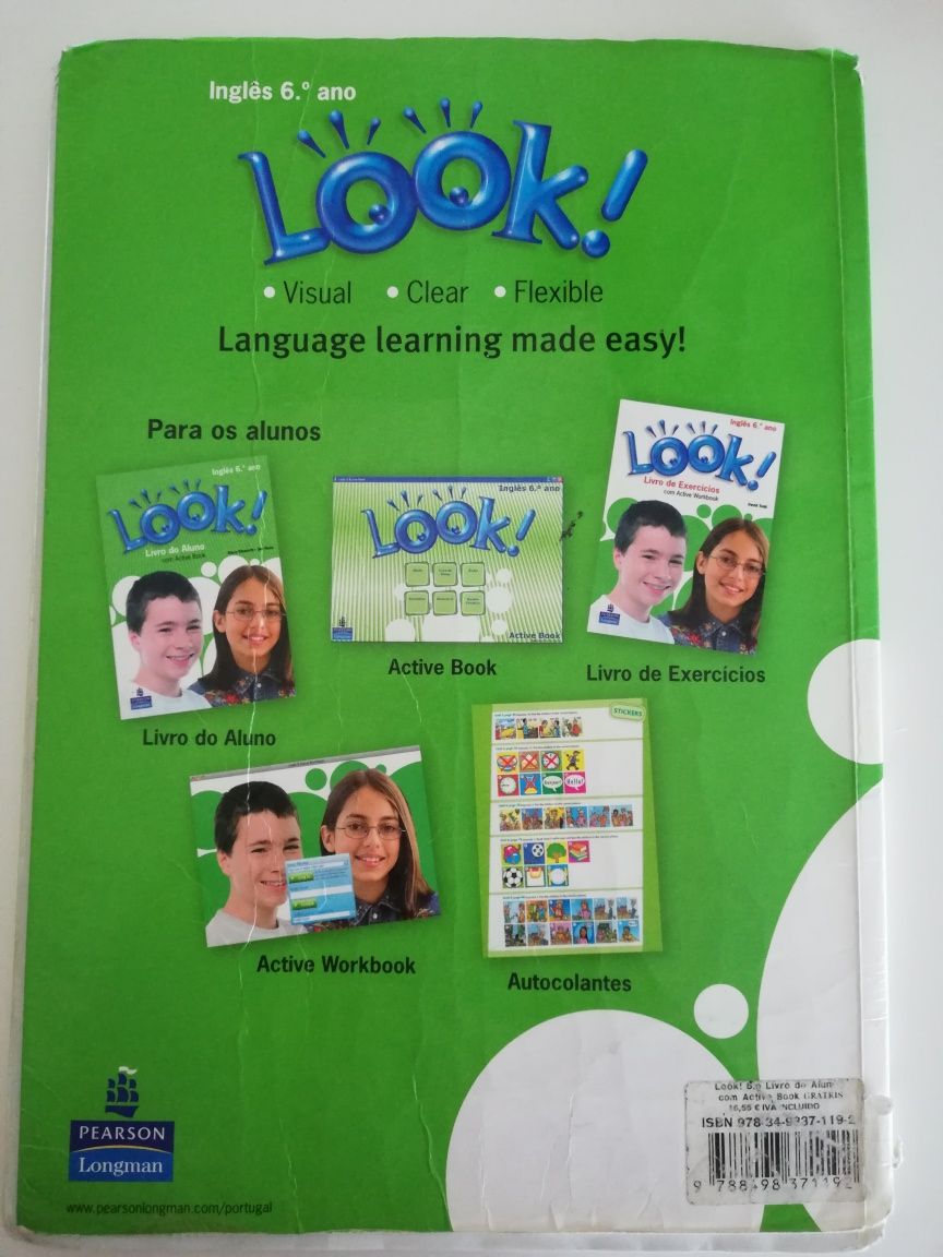 Manual e caderno de atividades "LOOK! " de Inglês 6°ano