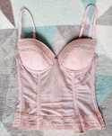 La Senza piękny jasnoróżowy koronkowy gorset push up rozmiar M