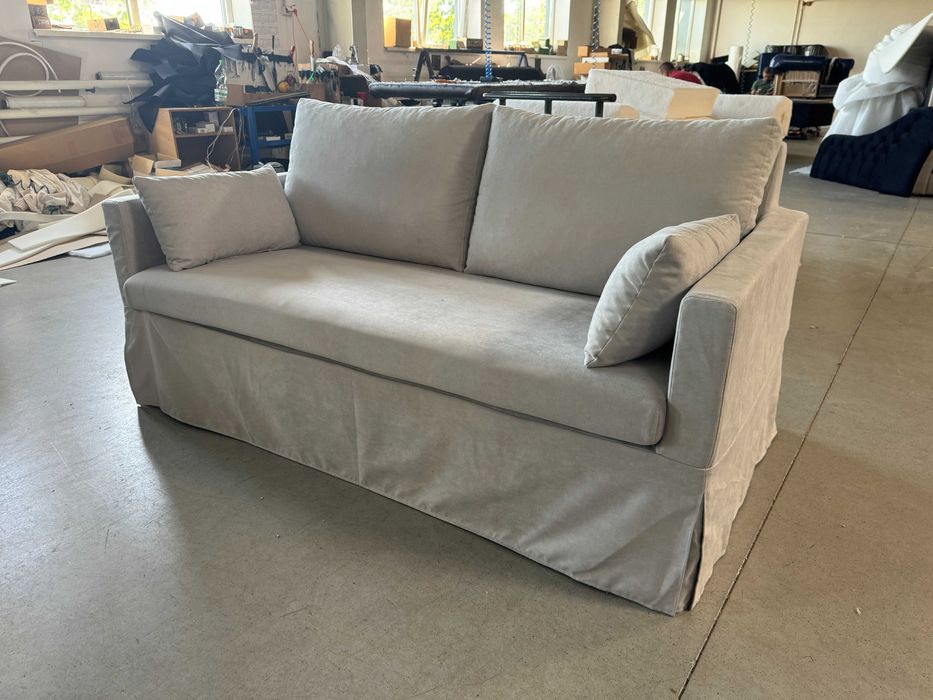 Sofa Paphos, mikrofibra szary, zdejmowany pokrowiec, DARMOWA DOSTAWA!