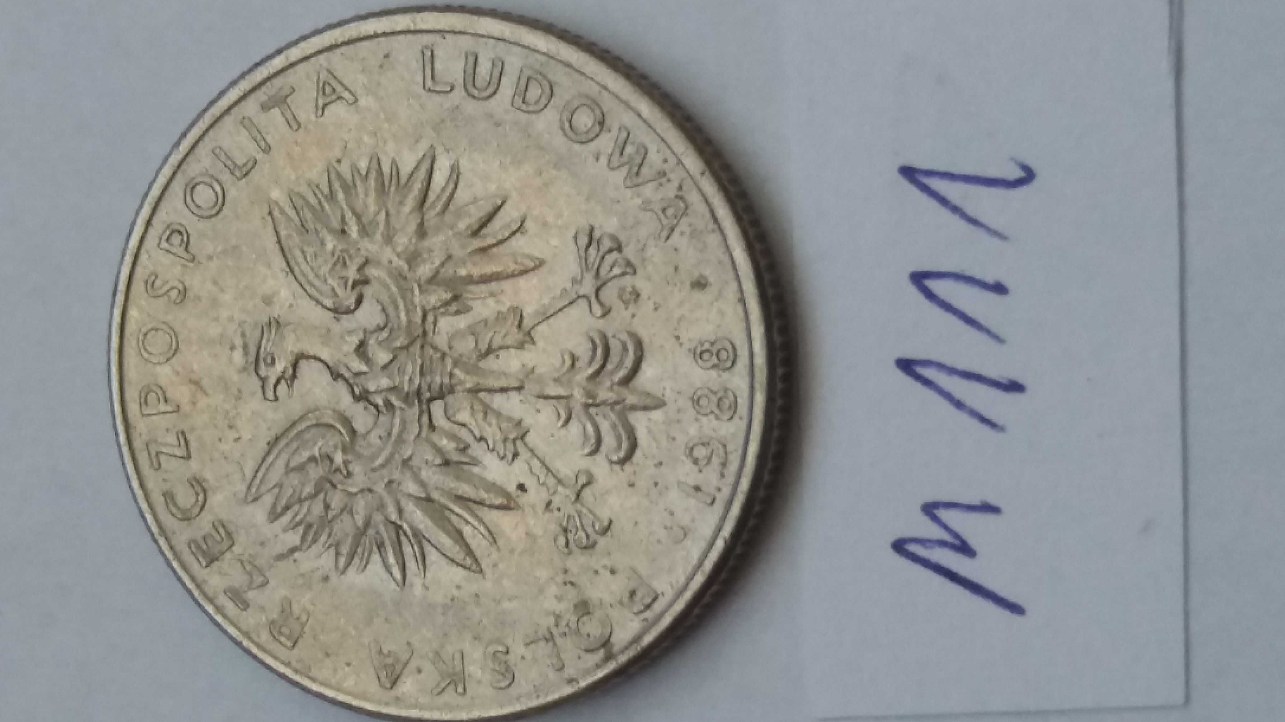 DS M111, stara moneta destrukt 20 zł złoty 1988 Polska starocie