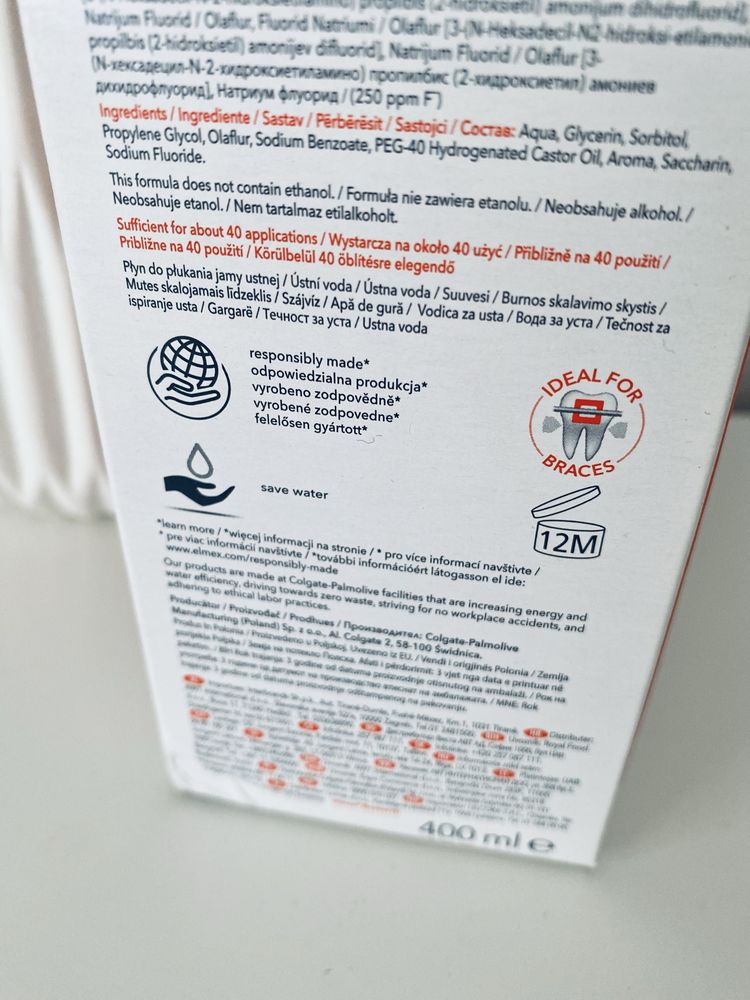 Zestaw Elmex junior pasta do zębów płyn