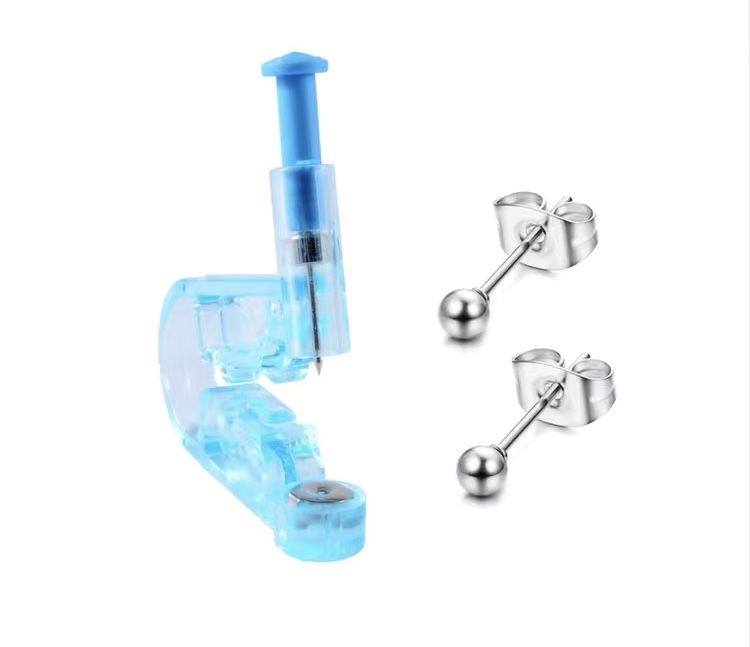 Pistola de perfuração de orelha para brincos e piercings