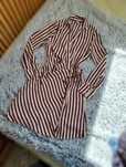 River Island – letnia sukienka koszulowa mini w paski S/36