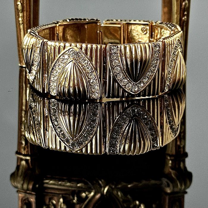 Złota bransoletka oryginalna Swarovskiego z ok. 1980 roku